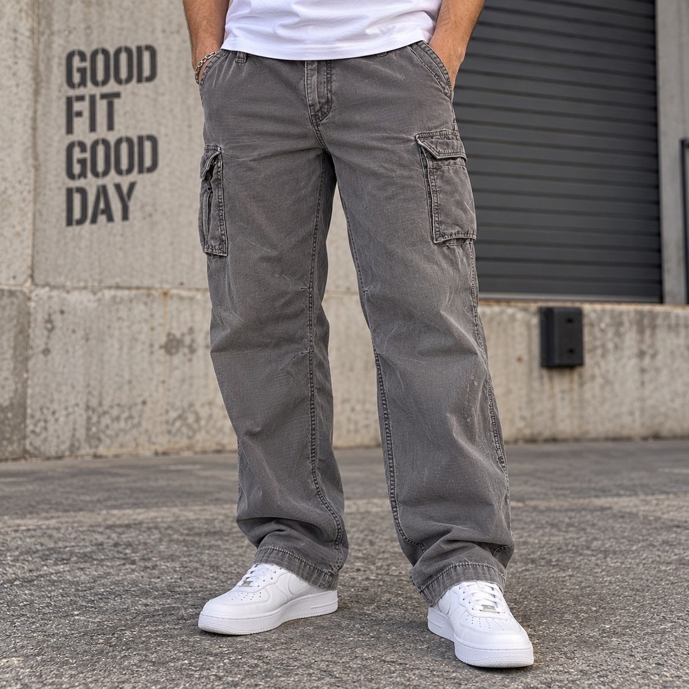 Carhartt Force Pants Mens 40x34 Grey Relaxed Fit Cargo Ripstop Work Utility Y2K
